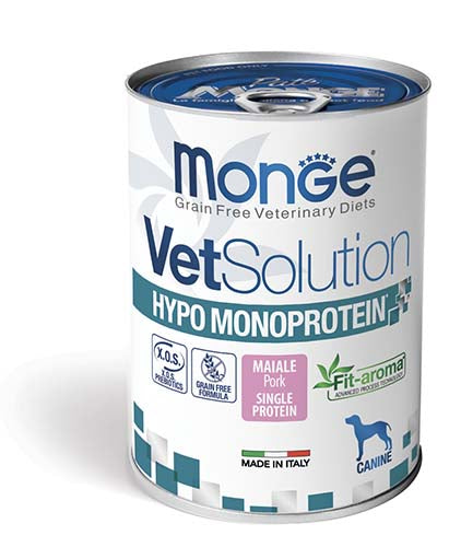 Monge Vet Solution Hypoallergenic Maiale 400gr Alimento umido per Cani Monge Vet Solution Hypoallergenic Maiale 400gr Alimento umido per Cani